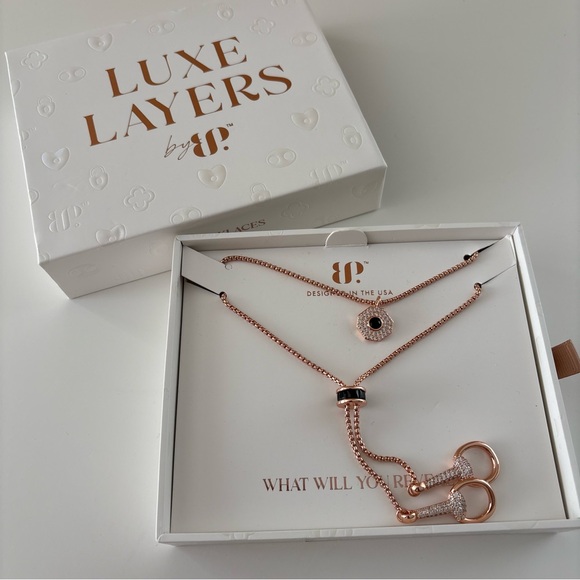 Bomb Party Jewelry - Bomb Party Luxe Layers Love Unwritten Necklaces NK95827 BORG